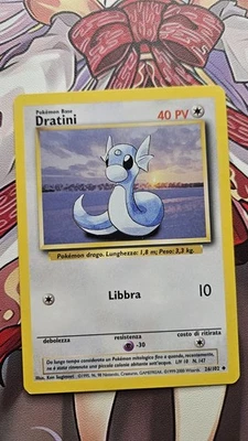 Pokemon Card Base Set Italian Dratini 26/102. Vintage. WoTC - Image 1 of 2