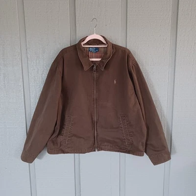 Chaqueta de Colección Polo Ralph Lauren Hombres Algodón Cremallera Completa Forrada a Cuadros Manga Larga Foto 1 de 4