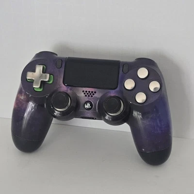 OEM Sony DualShock PS4 Black Galaxy Custom Metal Controller Magnetic  CUH-ZCT2U  - Image 1 of 4