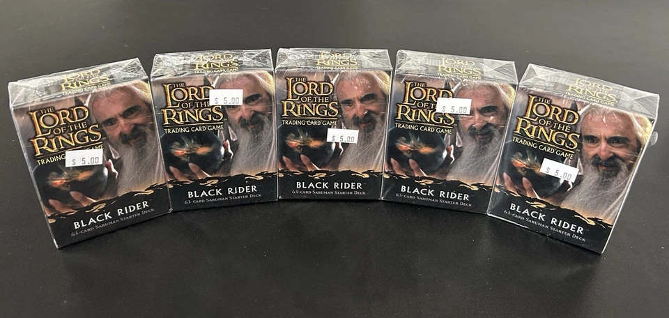 (x5) Lord Of The Rings TCG Black Rider Saruman Starter Deck Decipher ALL SEALED - Image 1 of 1
