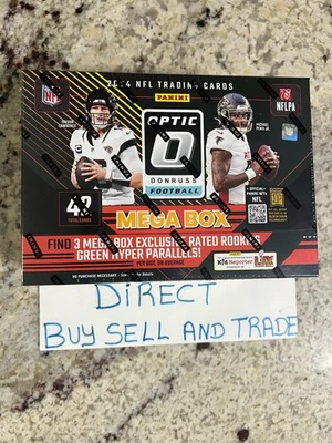 2024 Panini Donruss Optic NFL футбол мега коробка цель зеленый гипер - Изображение 1 из 2