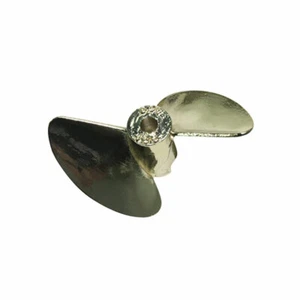 D35xP1.4 Imitation Gold Plated Aluminum Two blade Propeller 3mm Aperture -435 - Picture 1 of 1
