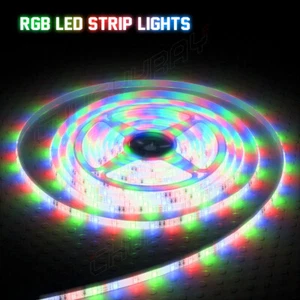 LED Strip Lights 5M RGB 5050 Color Changing Tape Cabinet Kitchen TV Lighting - Picture 1 of 13