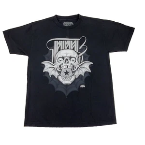 Tribal T Shirt Mens Large Black Streetwear Graffiti Tattoo Bat Wing Skull Chuey - Picture 1 of 4