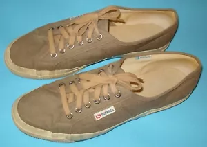 SUPERGA COTU Sneakers classiche LINO italiane EUR 43 scarpe US uomo 10/donna 11 1/2 - Foto 1 di 8