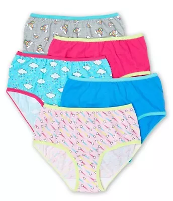 Wonder Nation Girls 5 Pack Cotton Briefs NEW Size 10 - Image 1 of 4