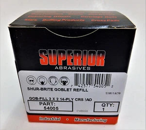 SUPERIOR ABRASIVES SHUR-BRITE 54005 GOBLET REFILL 2X2, 14 PLY COURSE - Picture 1 of 2