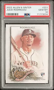 Julio Rodríguez NOVATO 2022 Topps Allen Ginter Graduado GEMA COMO NUEVO PSA 10 - Imagen 1 de 2