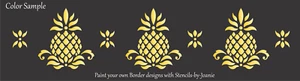 Joanie 3" Pineapple Stencil Colonial Folk Art Historic Welcome Home DIY Border - Picture 1 of 7