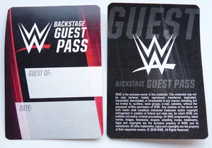 WWE Wrestling 2016 Guest Pass Backstage Concert Pass D26 - Picture 1 of 1