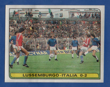 1981/82 PANINI FOOTBALLER FIGURE N.291 LUXEMBOURG-ITALY 0-2 REC/REMOVED