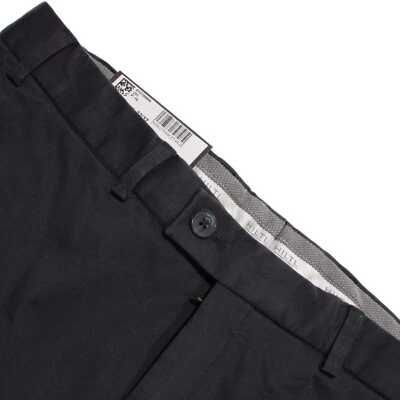 Hiltl NWT Chinos / Casual Pants Size 48 (32 US) Tilo In Solid Blue Cotton Blend - Image 1 of 4