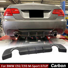 For BMW 3 Series E92/ E93 M-Sport Carbon Fiber Rear Bumper Diffuser Lip Spoiler
