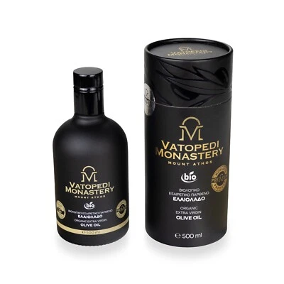 Premium Organic Extra Virgin Olive Oil from Vatopedi Monastery Mount Athos-500ml - Image 1 of 4