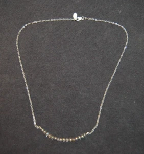 Vintage Sterling EFY Aurora Borealis Necklace 18 " - Picture 1 of 4