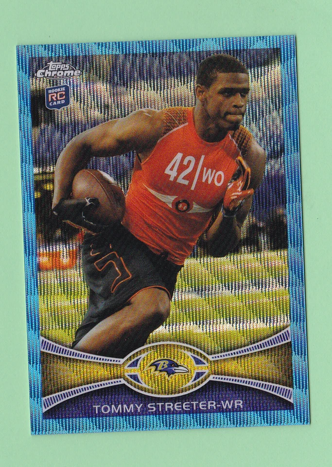 2012 Topps Chrome Blue Wave Refractor Tommy Streeter Rookie Card BW-81 - Image 1 of 2