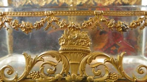 rare ancienne boite pour encrier napoleon 3 XIXe cristal bronze style empire - Imagen 1 de 7