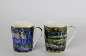 X 2 Tazas Casa Domani Impresiones Porcelana Diseño Monet Tazas Artículo - Imagen 1 de 6