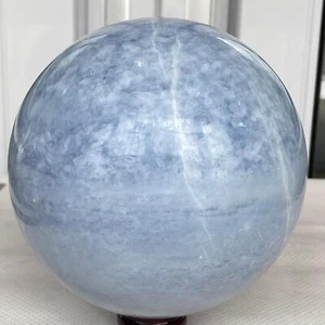 3580G Natural Blue Celestite Crystal Sphere Ball Healing Madagascar - Picture 1 of 12