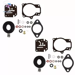 NEW Carburetor Carb Rebuild Kit Float For Johnson Evinrude 50 55 60 HP Set 2 - Foto 1 di 6
