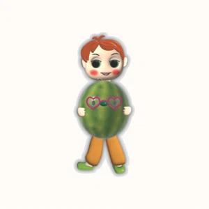 Chibi Boy Wassermelone Vinyl Aufkleber süß Kawaii Design Decal Auto Flasche Laptop - Bild 1 von 9