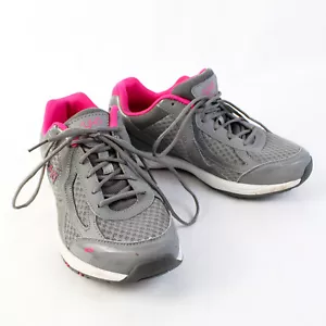 Ryka Running Sneakers Gray Pink Active Tennis Shoes Women's Size 7 Lace Up - Picture 1 of 5
