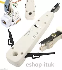 Krone Style IDC RJ45 Cat5 Cat6 Punch Push Down Tool BT Telephone Network Socket - Afbeelding 1 van 4