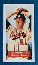 Warren Spahn Milwaukee Braves. Rare UK baseball card. Caplin & Rosetti Score