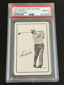 1978 LEE TREVINO PSA 8 ROOKIE SPORTS DECK KING CLUBS POP 1 ONLY 2 GRADED HIGHER - Picture 1 of 4