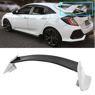 Black & White Rear Trunk Spoiler Wing Type-R For 2016-2021 Honda Civic Hatchback - Imagem 1 de 4