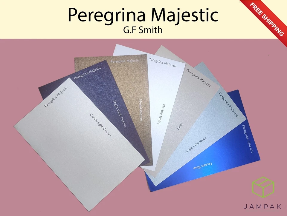 G.F.SMITH Peregrina Majestic A4 Premium Shimmer Colours 120gsm 290gsm 336gsm G. F Smith
