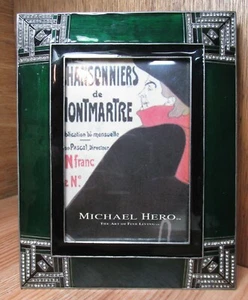 Michael Hero Art deco frame 7" X 5.5" with Swarovski crystal hand set - Picture 1 of 12