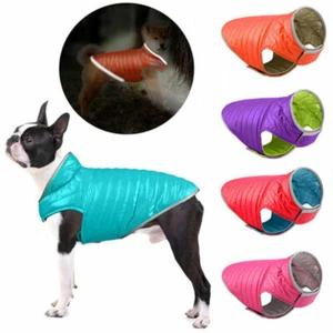 HOT Winter Dog Coat with Reflective Harness Dog Jacket Waterproof Apparel NEW - Picture 1 of 18