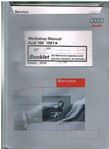 AUDI 100 2.0 ENGINE AAD KE-MOTRONIC INJECTION&IGNITION SYSTEM '91- REPAIR MANUAL - Picture 1 of 1