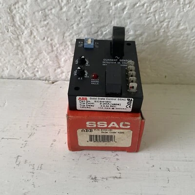 ABB ECS41BC Current Sensor 120Vac, Trip Point: 2-20A, Trip Delay: 0.5-50 Sec - Image 1 of 4