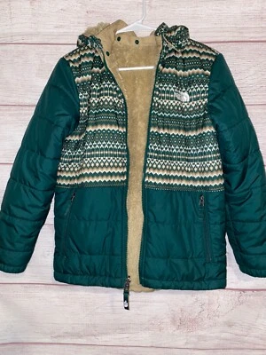 The North Face Big Boys 2 In 1 Reversible Mount Chimbo Full Zip Hooded Jacket L - Image 1 of 4