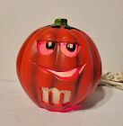 Rote M&M beleuchtete Blasform Kürbis Jack-O-Laterne Halloween Trendmasters FUNKTIONIERT