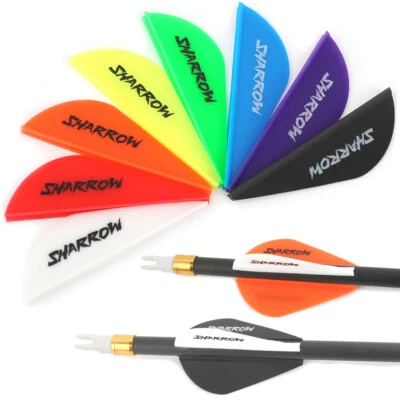50X 2" Arrow Vanes Rubber Fletches Feathers Archery Fletching Arow Shaft DIY - Image 1 of 4