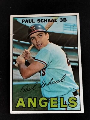 1967 Topps #58 Paul Schaal Green Bat Variation en muy buen estado+ - ¡Envío gratuito! Foto 1 de 4