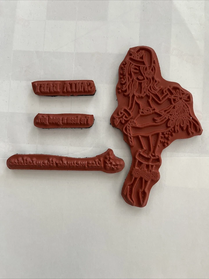 "Santa Baby" * Retired Unity Stamp Company Unmounted Rubber Stamp - Image 1 of 1