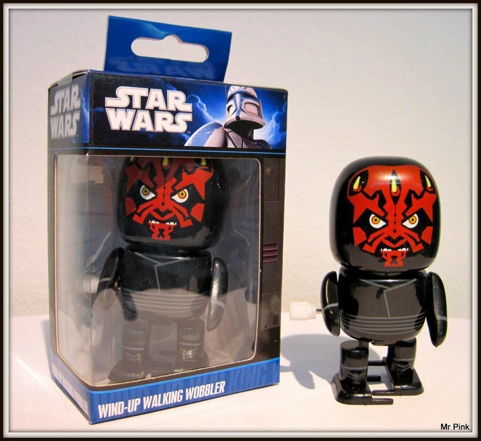 STAR WARS Guerre Stellari Wind-Up Walking Wobbler DARTH MAUL mini figure 7 Cm - Immagine 1 di 1