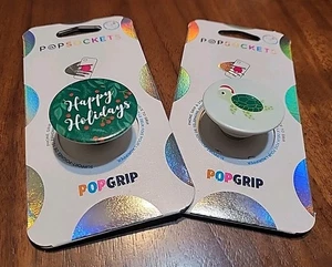 NEW! Lot of 2 (Two) Genuine PopSockets Phone Grip. Holiday/Christmas Theme! - Picture 1 of 9