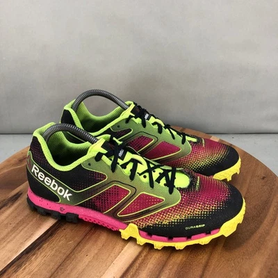 Reebok All Terrain Thrill Trail Running Shoes Womens 9 Pink Yellow Lightweight - Image 1 of 4