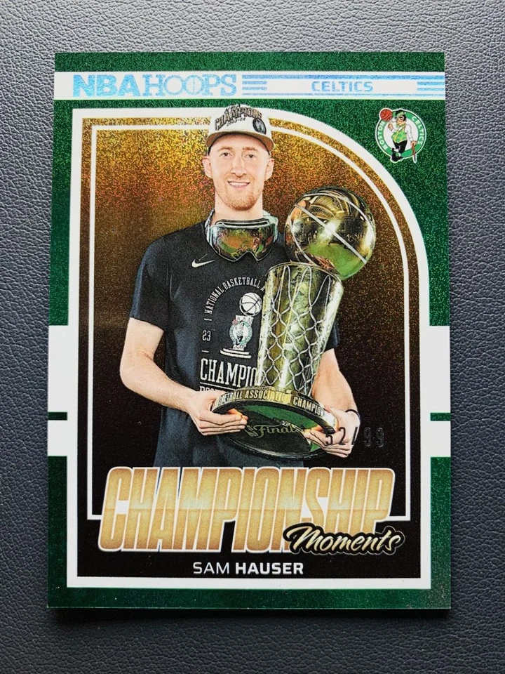2024-25 Panini NBA Hoops Sam Hauser Championship Moments 52/99 SSP Celtics - Image 1 of 2