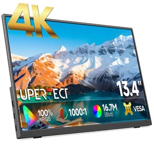 UPERFECT 13,4 Inch 4K Portable Monitor 3840x2400 HDMI Type C Gaming Monitor - Picture 1 of 12