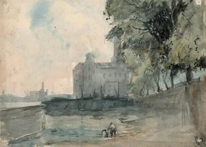 Frederick Charles Winby - Watercolour Painting - River Scene Possibly London - Picture 1 of 2
