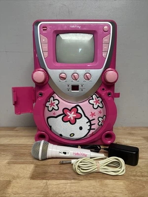 HELLO KITTY CD+G KARAOKE MACHINE W/ LYRIC DISPLAY SCREEN W/MICROPHONE - Image 1 of 4