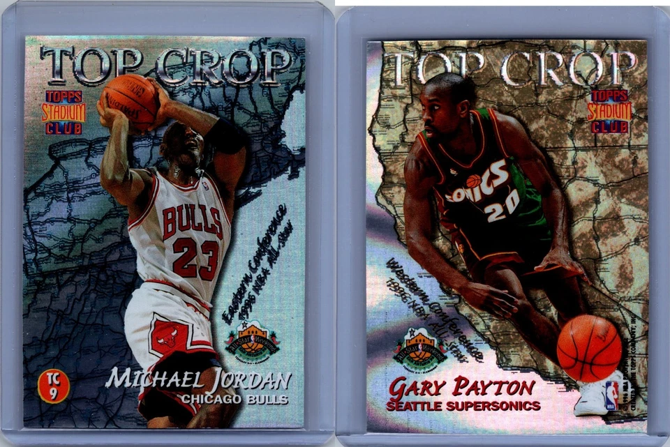 Topps Stadium Club 1996 Michael Jordan/Gary Payton Top Crop #TC9 Foto 1 de 1