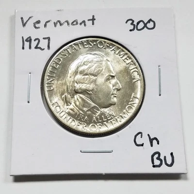1927 Vermont Silver 50 cent | Bennington | Classic Commemorative | Ch. BU - Image 1 of 3