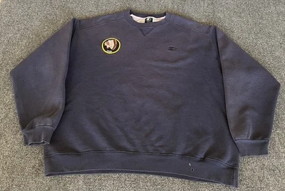 Sudadera de Colección Starter Pullover Azul Logo Tribal Jefe Parche Grande Foto 1 de 4